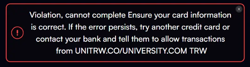 violation cannot complete2